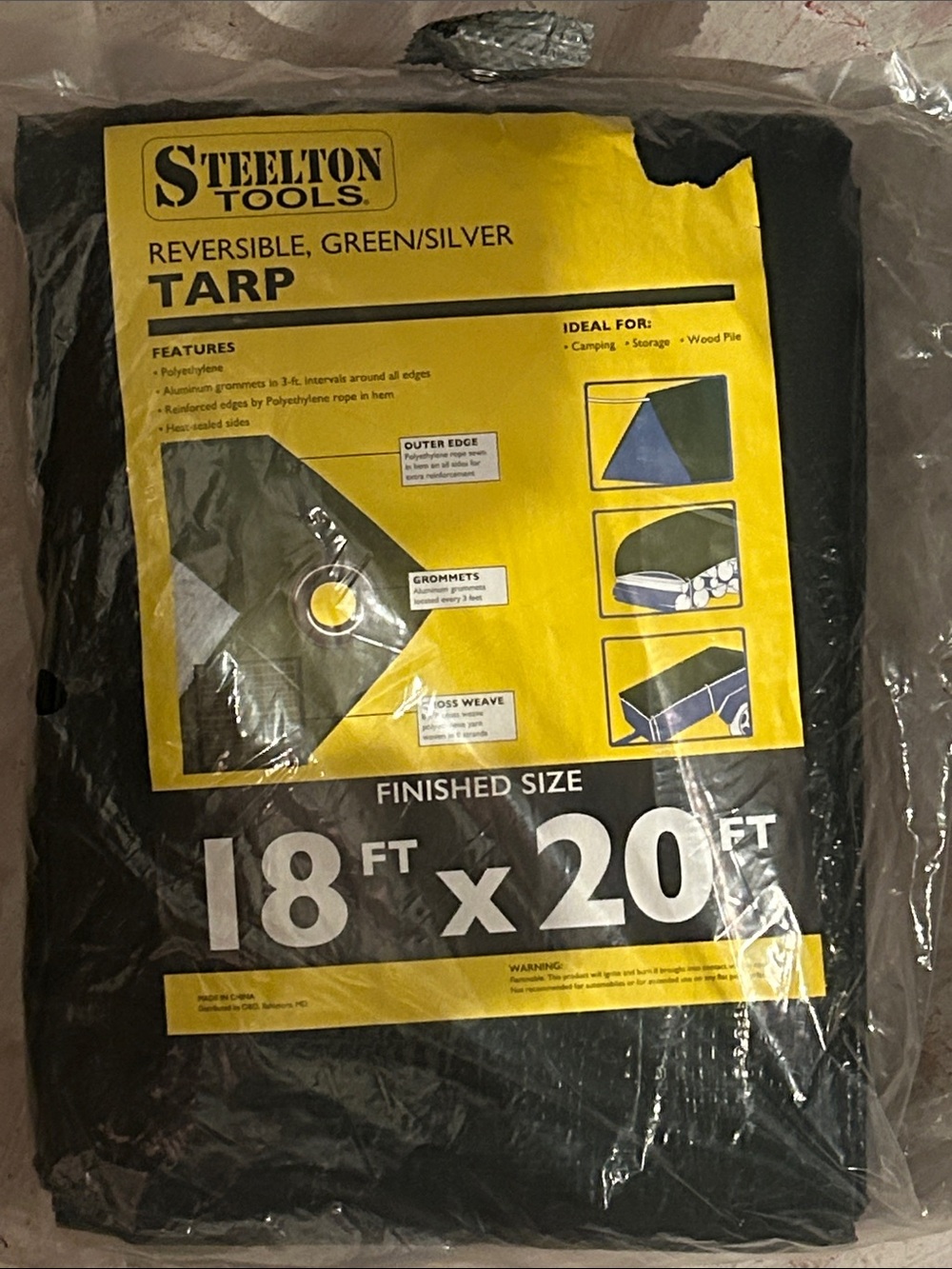 Reversible Green/Silver Tarp - 18 ft x 20 ft